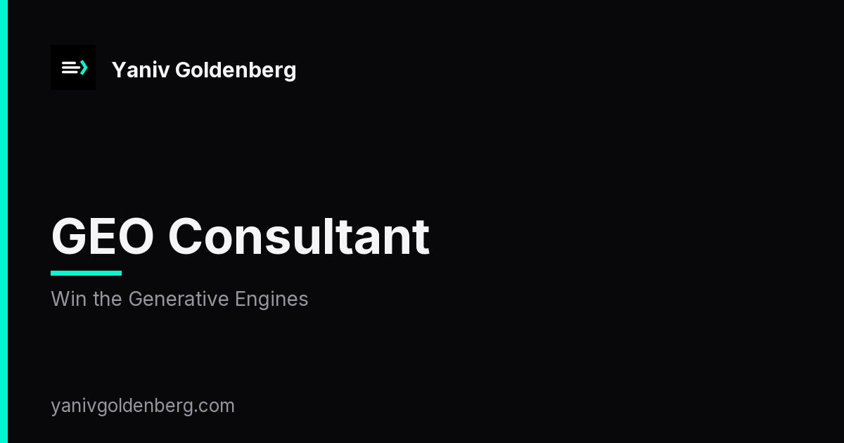 GEO Consultant - Win the Generative Engines