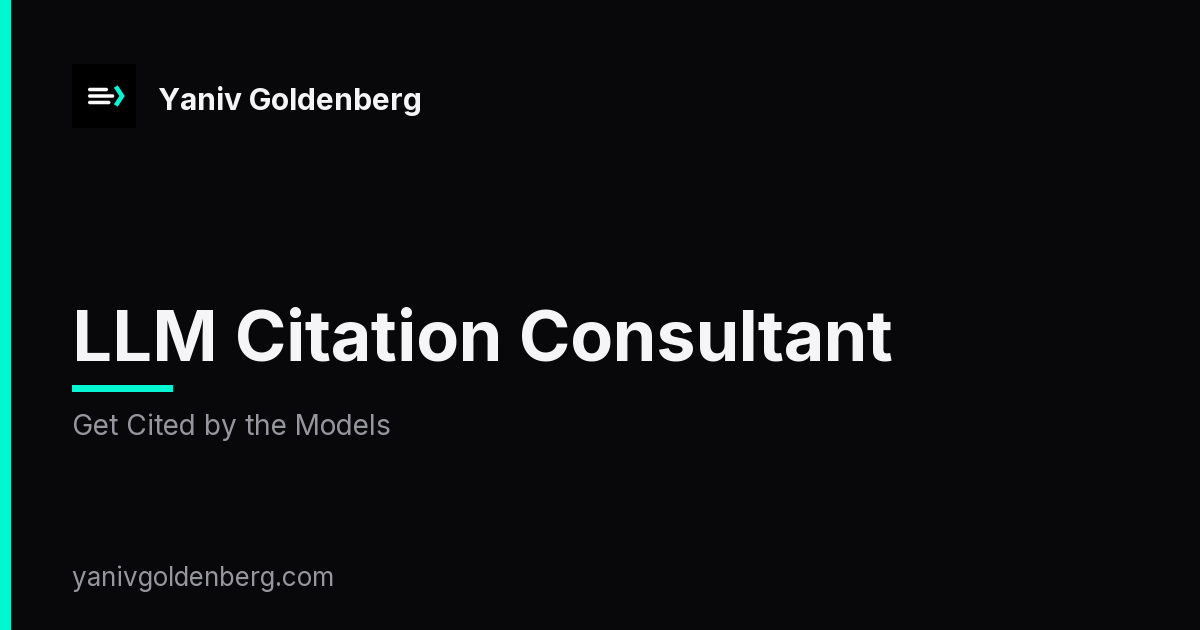 LLM Citation Consultant - Get Cited by the Models LLM Citation Consultant - Get Cited by the Models