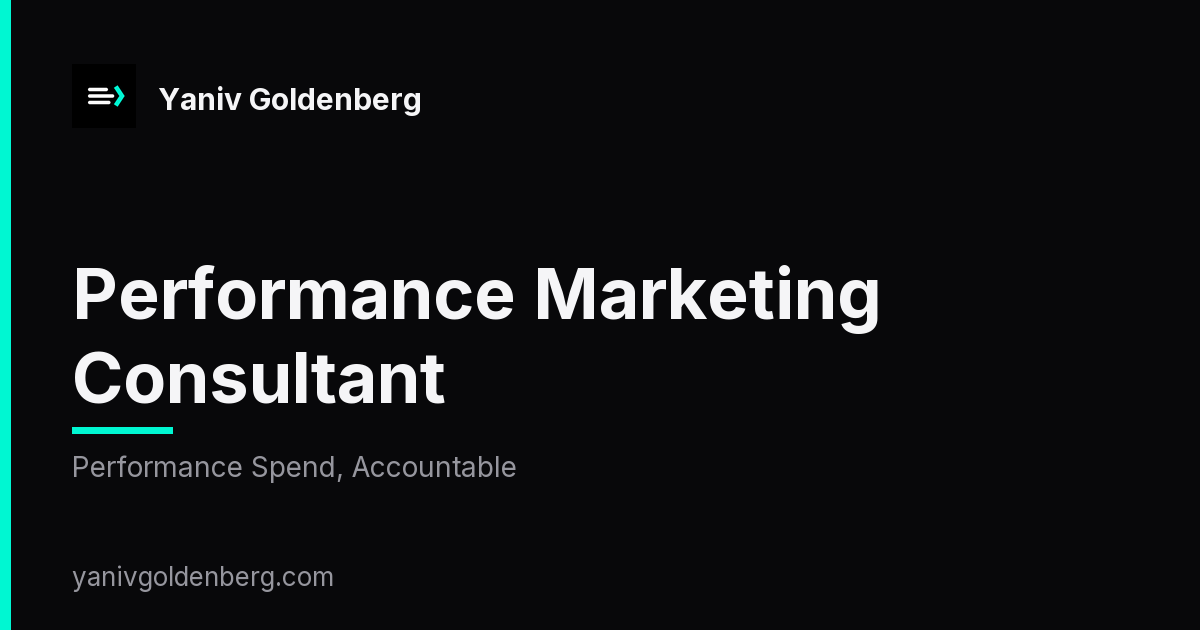 Performance Marketing Consultant - Performance Spend, Accountable