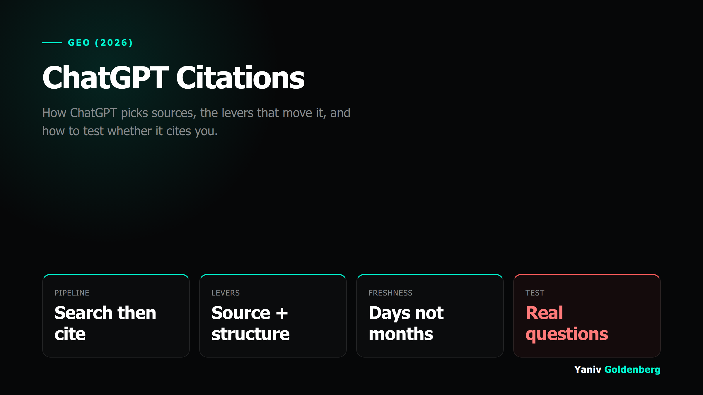 How ChatGPT decides what to cite: the citation levers