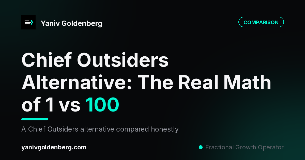 Chief Outsiders alternative: firm-of-CMOs economics versus one operator with public numbers