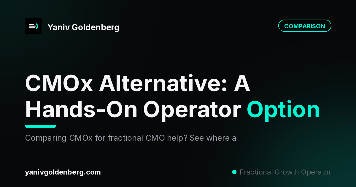 CMOx alternative: framework-licensed fractional CMO versus custom-built growth system