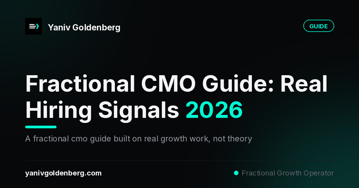 Fractional CMO Guide: Real Hiring Signals 2026 - fractional cmo guide