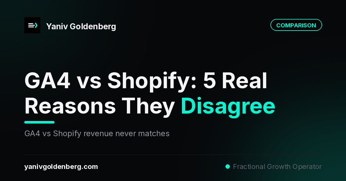 GA4 vs Shopify: 5 Real Reasons They Disagree - ga4 vs shopify